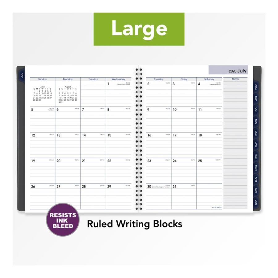 slide 7 of 7, At-A-Glance Dayminder Academic Weekly/Monthly Planner, 8-1/2'' X 11'', Charcoal, July 2020 To June 2021, Ayc54545, 1 ct