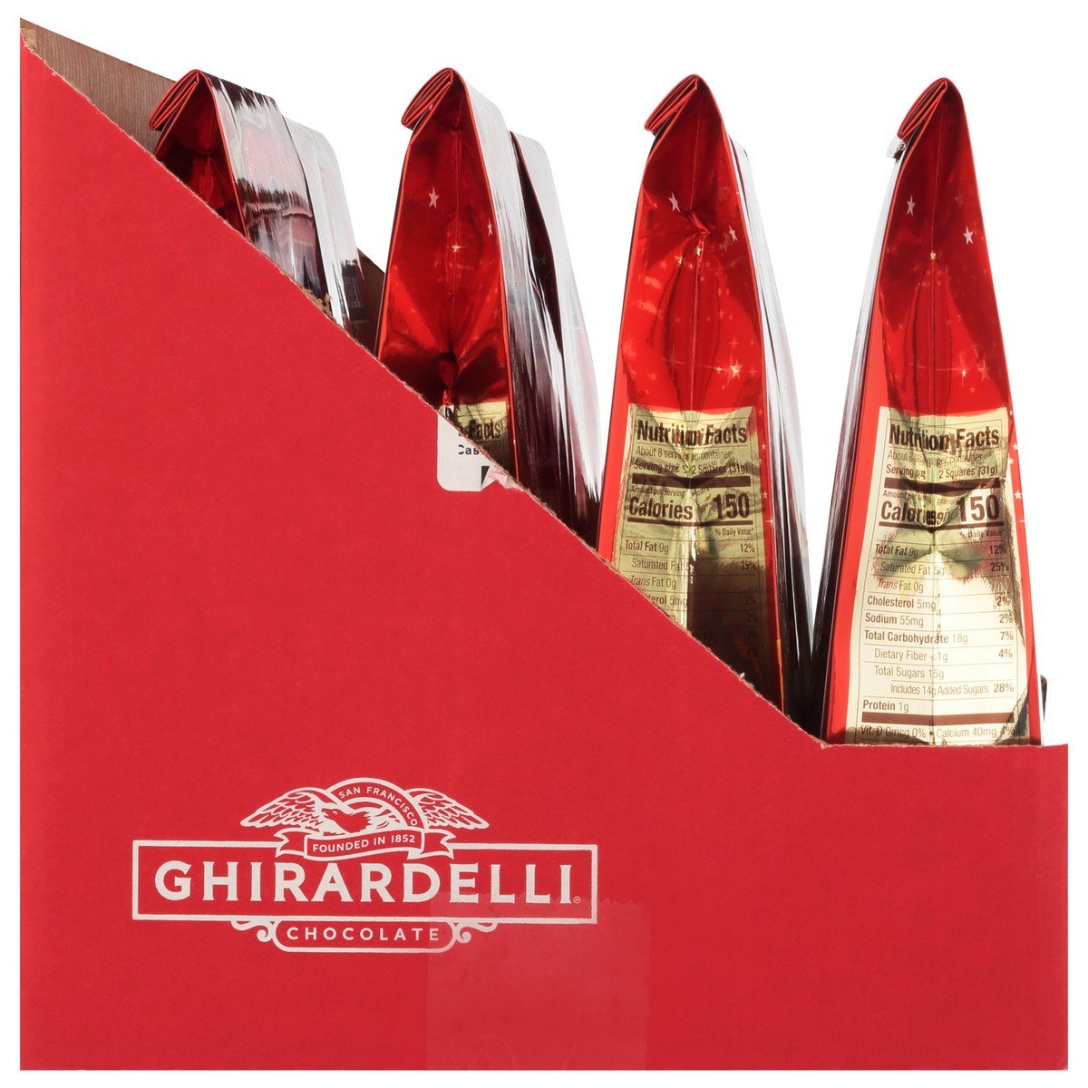 slide 3 of 11, Ghirardelli Holiday Bag Large Chocolate Caramel Assortment, 8.6 oz