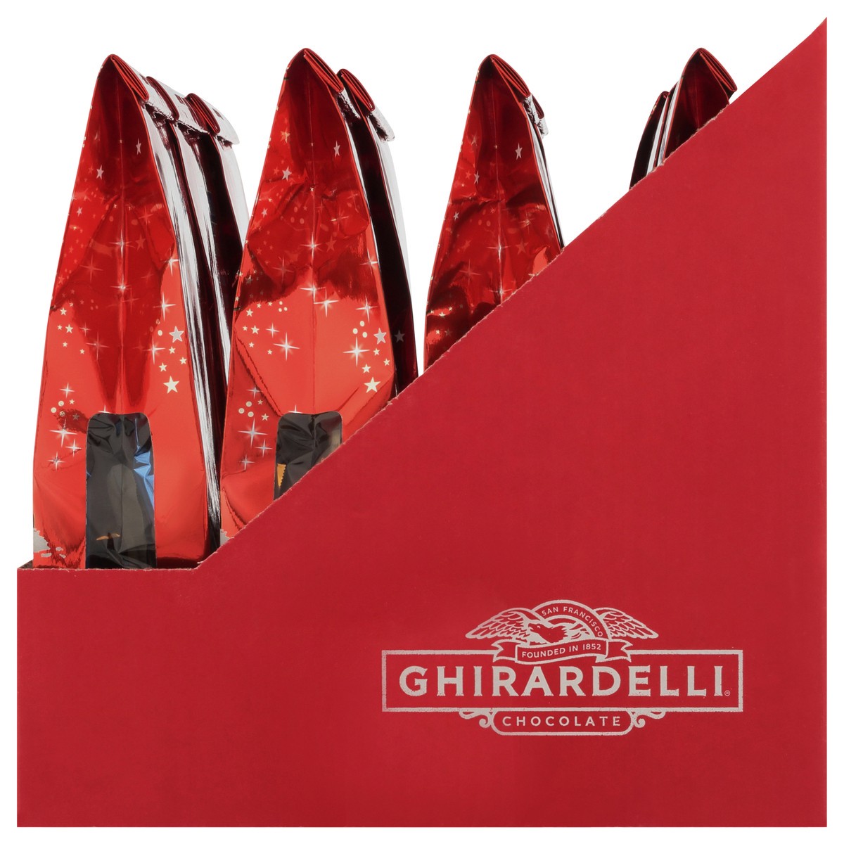 slide 6 of 11, Ghirardelli Holiday Bag Large Chocolate Caramel Assortment, 8.6000004 oz