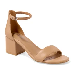 Ophelia Roe Women's Alice Ankle Strap Block Heel Tan - Size 8