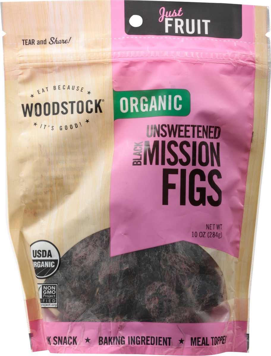 slide 8 of 9, Woodstock Organic Mission Black Unsweetened Figs 10 oz, 10 oz