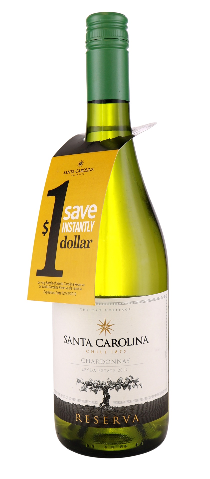 slide 1 of 1, Santa Carolina Reserva Chardonnay White Wine, 750 ml