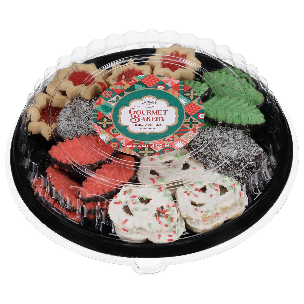 slide 2 of 4, Cookies United Gourmet Bakery Holiday Cookies 20 oz, 20 oz