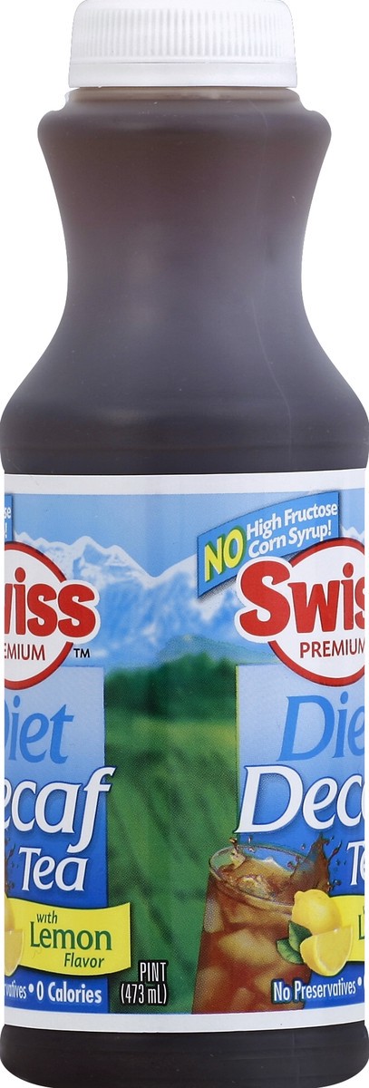 slide 4 of 4, Swiss Premium Decaf Diet Tea with Lemon - 1 Pint Plastic Bottle - 1 pint, 1 pint