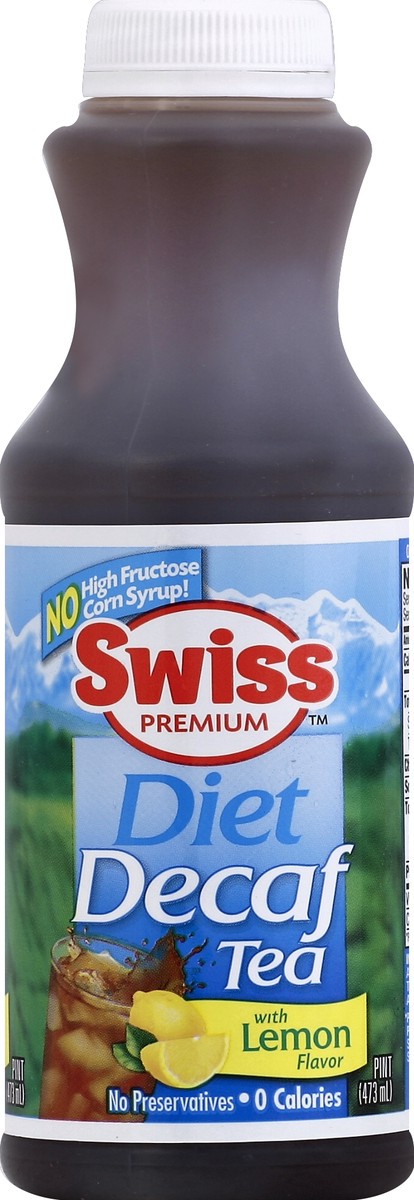 slide 3 of 4, Swiss Premium Decaf Diet Tea with Lemon - 1 Pint Plastic Bottle - 1 pint, 1 pint