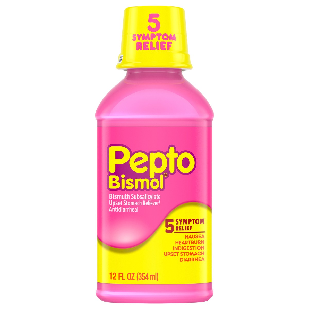 slide 1 of 4, Pepto-Bismol Liquid for Nausea, Heartburn, Indigestion, Upset Stomach, and Diarrhea - Fast Relief for 5 Symptoms, Original Flavor, 12 oz, 12 fl oz