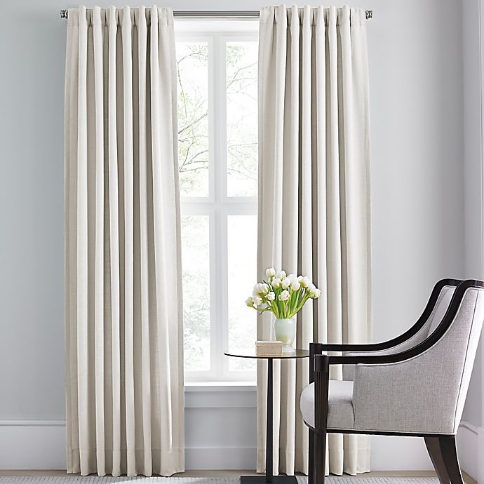 slide 1 of 1, Barbara Barry Modern Drape Rod Pocket/Back Tab Window Curtain Panel - Off-White, 95 in