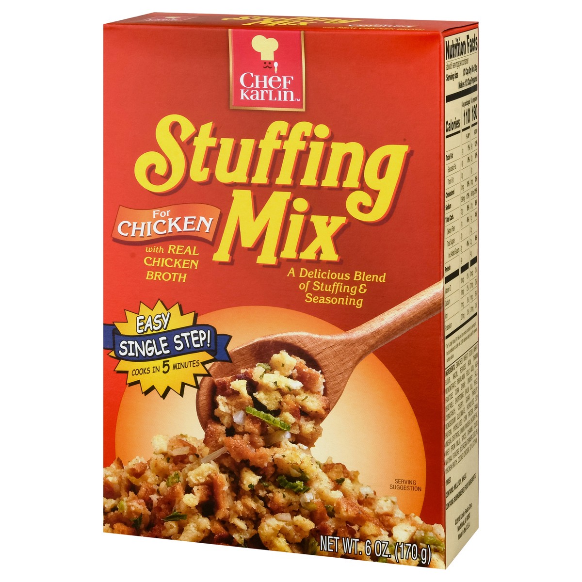 slide 3 of 4, Chef Karlin For Chicken Stuffing Mix 6 oz, 6 oz