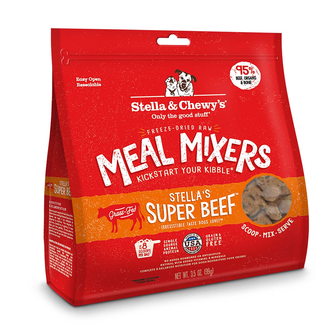 slide 1 of 1, Stella & Chewy's Freeze Dried Raw Super Beef Meal Mixer High Protein Dry Dog Food Topper, 3.5 oz., 3.5 oz