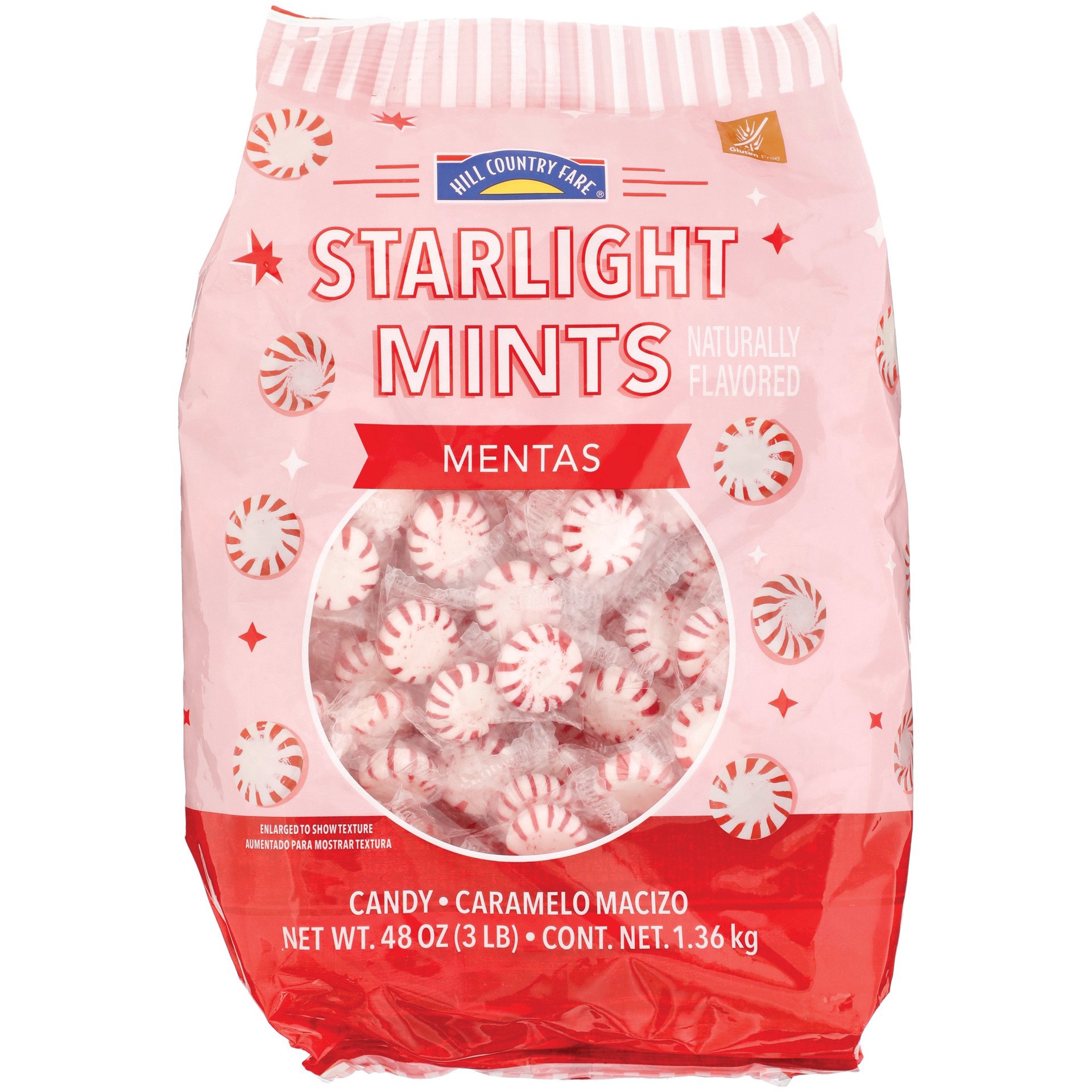 slide 1 of 1, Hill Country Fare Peppermint Starlight Mints, 48 oz