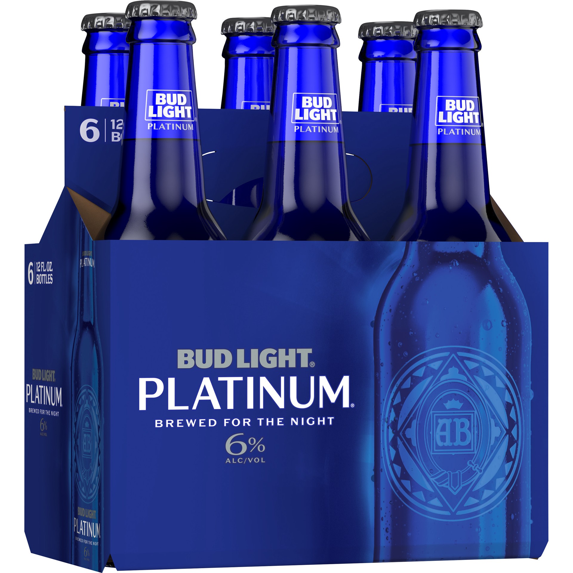 slide 1 of 22, Bud Light Platinum Beer, 6 Pack Beer, 12 FL OZ Bottles, 72 fl oz