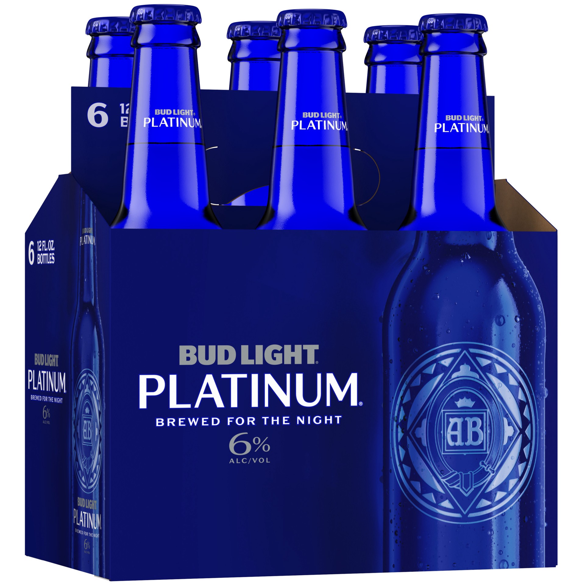 slide 1 of 22, Bud Light Platinum American Lager Beer 6 Pack, 12 fl oz Bottles, 6 ct; 12 oz