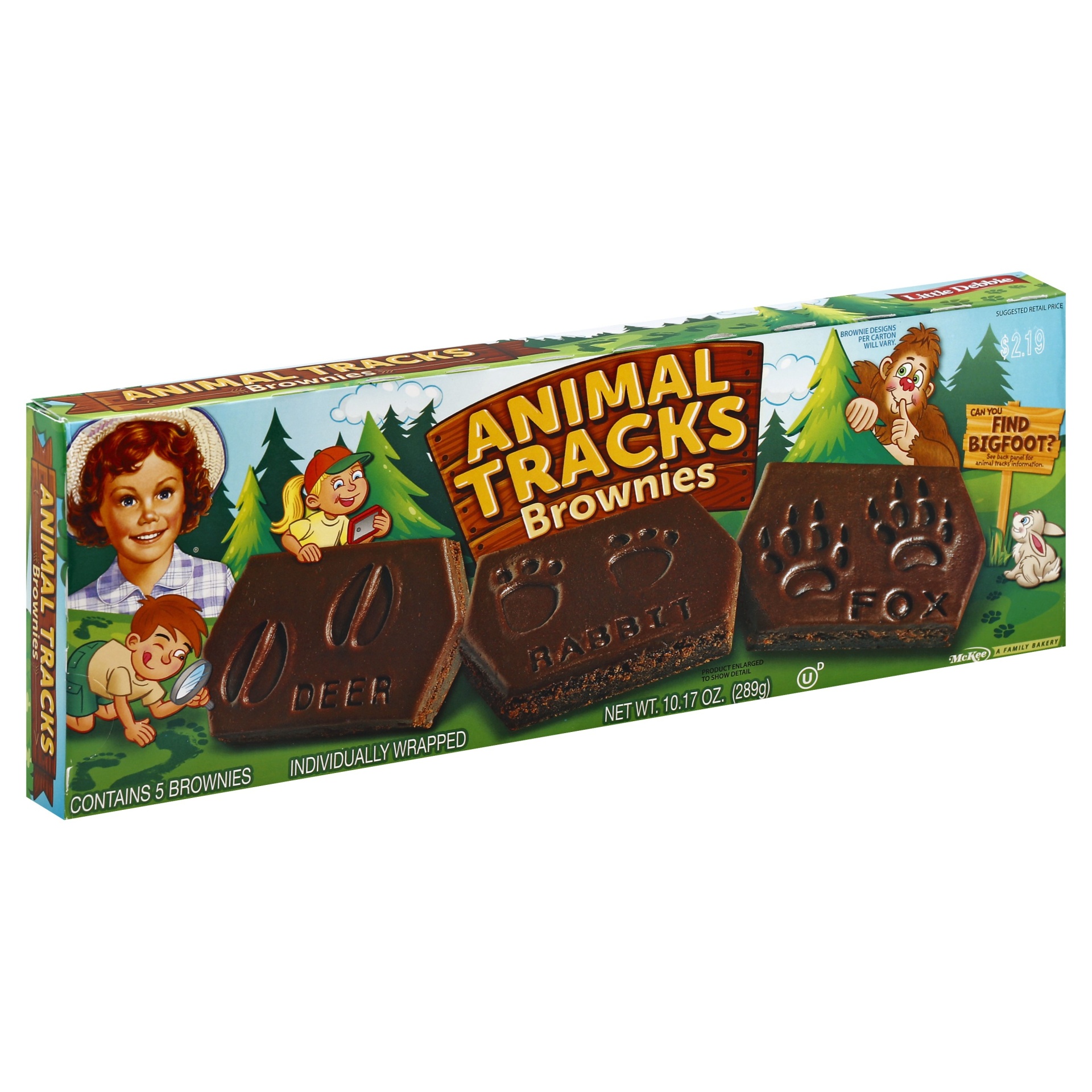 slide 1 of 4, Little Debbie Animal Tracks Brownies, 10.17 oz