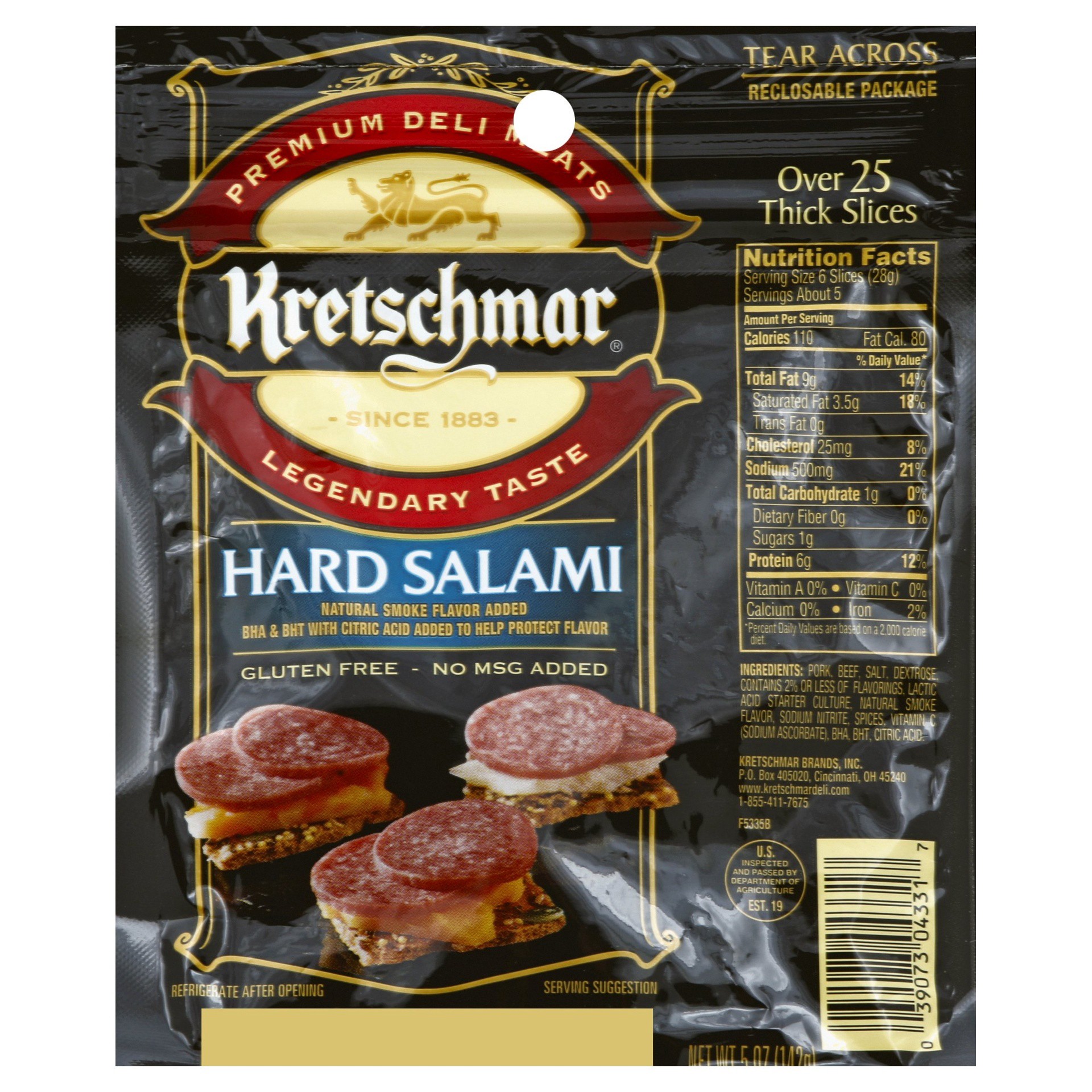 slide 1 of 2, Kretschmar Salami 5 oz, 5 oz