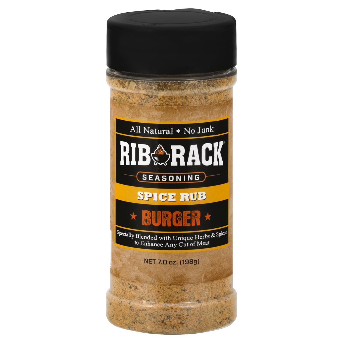 slide 1 of 8, Rib Rack All Natural No Junk Spice Rub Seasoning Hamburger, 5.5 oz