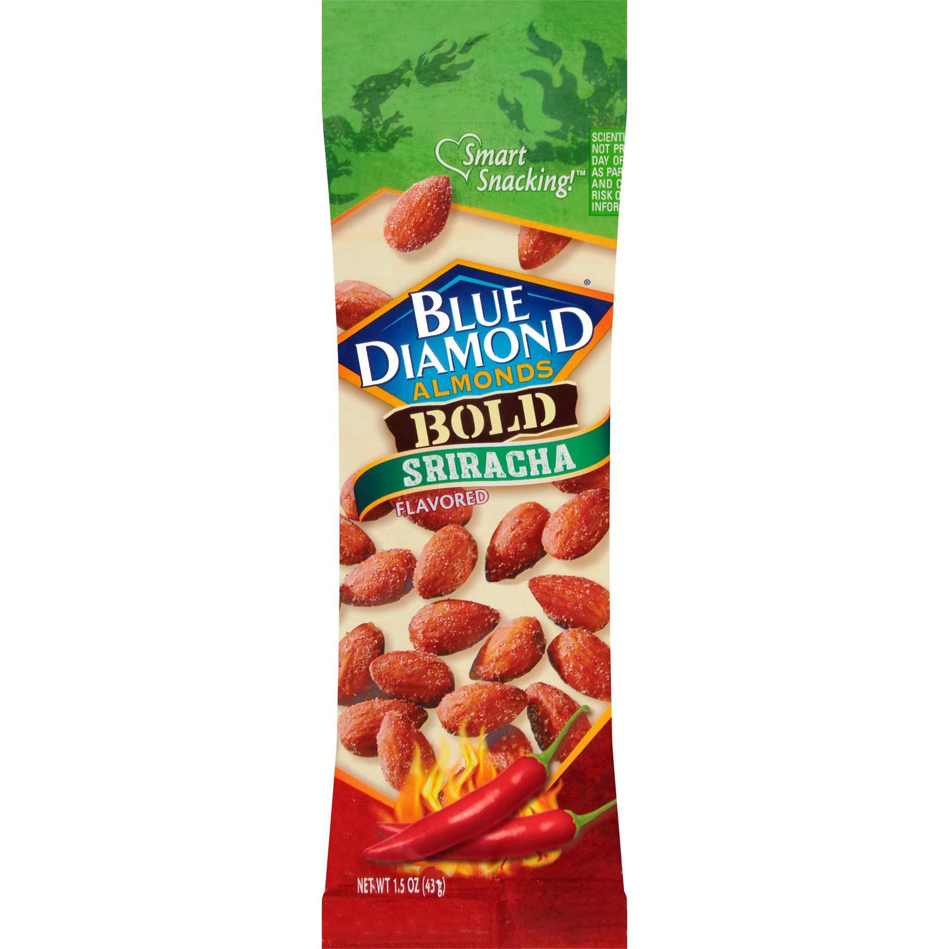 slide 1 of 2, Blue Diamond Sriracha Almonds, 1.5 oz