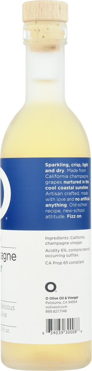 slide 4 of 9, O California Champagne Vinegar 300ml (10.1oz) Glass, 10.1 fl oz