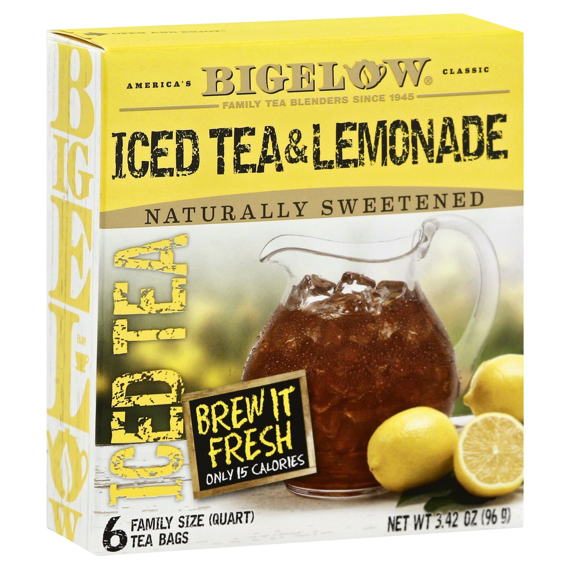 slide 1 of 8, Bigelow Half & Half Iced Tea Lemonade Fresh Brew Ice Tea Bags - 6 ct, 6 ct
