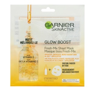 slide 1 of 1, Garnier Skinactive Glow Boost Fresh-Mix Sheet Mask With Vitamin C, 1 ct