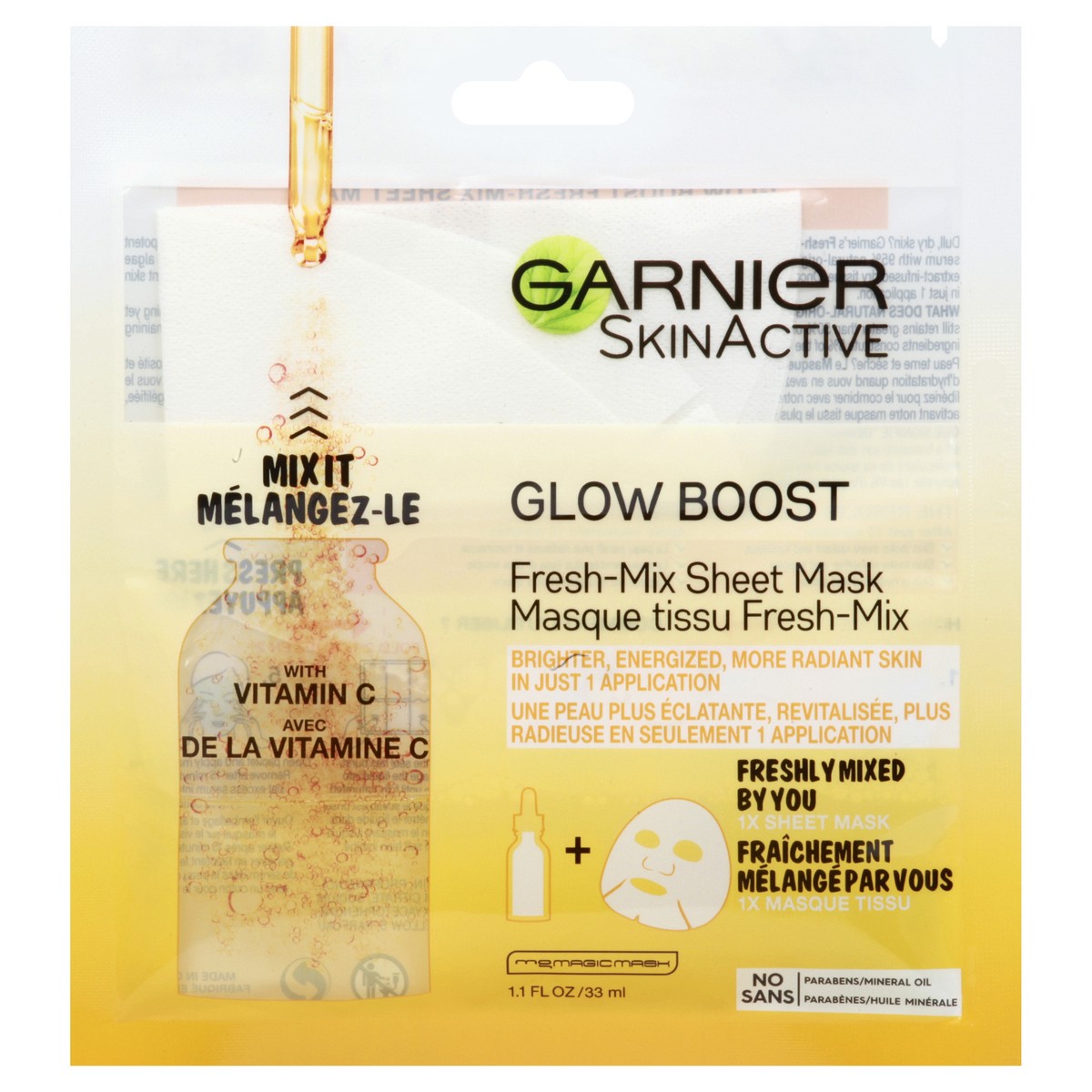 slide 7 of 7, Garnier Sheet Mask 1.1 oz, 1 ct