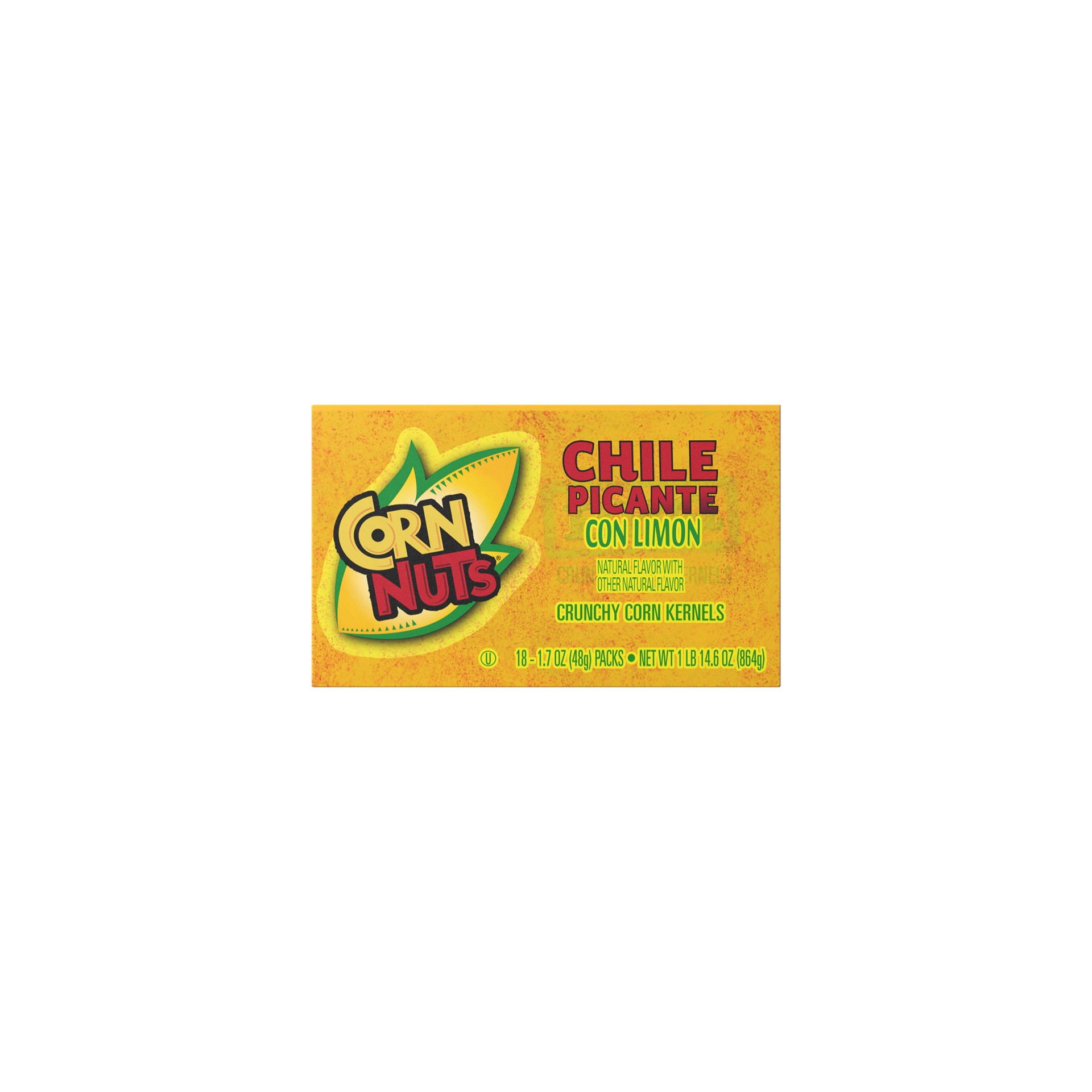 slide 1 of 2, CORN NUTS Chile Picante, 18 ct