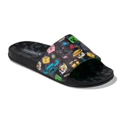 Minecraft Boys Beach Sandal, Black, Size 12