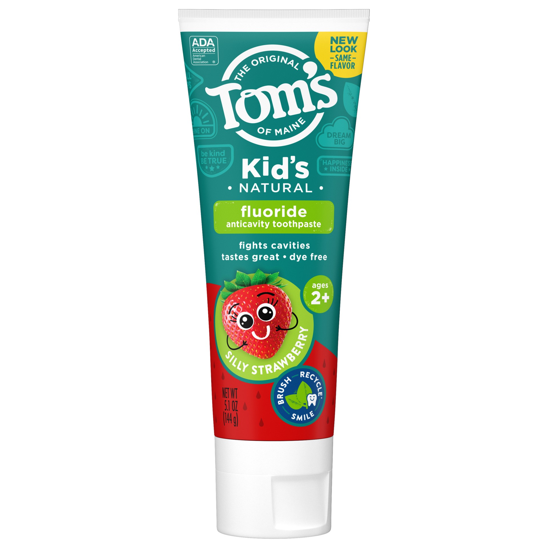 slide 6 of 10, Tom's of Maine Silly Strawberry Children's Anticavity Fluoride Toothpaste - 5.1oz, 5.1 oz