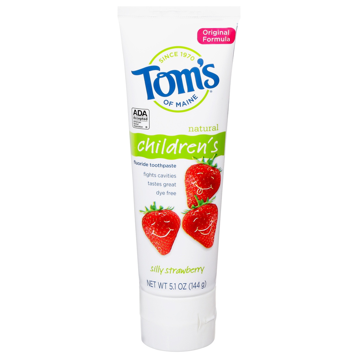 slide 1 of 1, Tom's of Maine Silly Strawberry Children's Anticavity Toothpaste, 5.1 oz