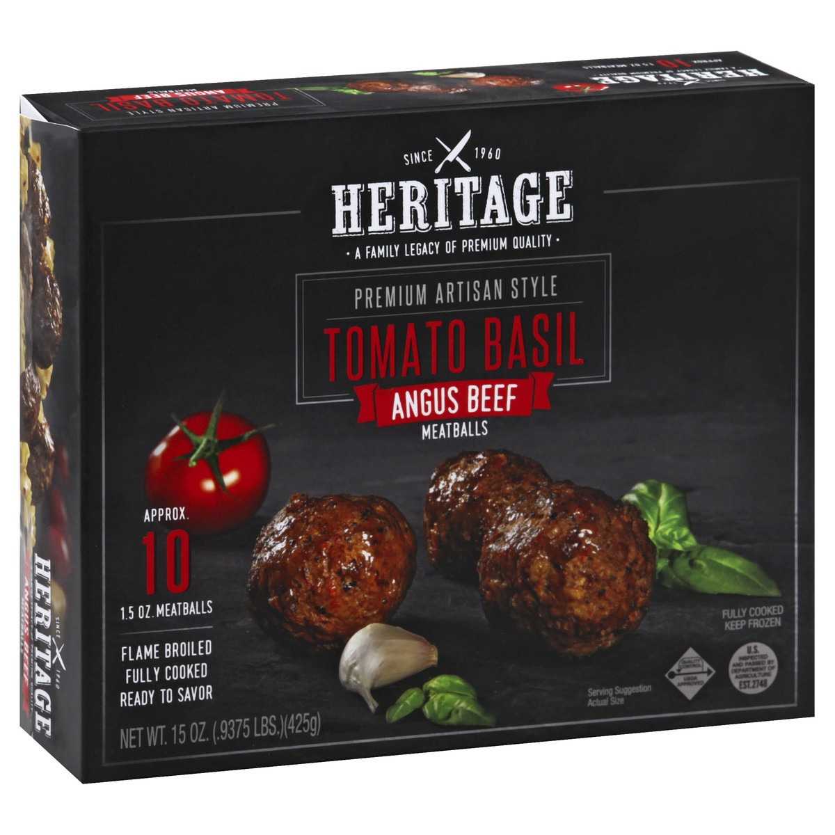 slide 2 of 10, Heritage Store Tomato Basil Angus Beef Meatballs, 