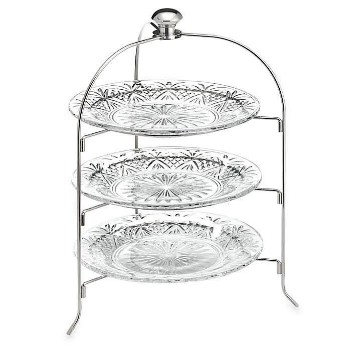 slide 1 of 1, Godinger Dublin Crystal 3-Tier Serving Rack, 1 ct