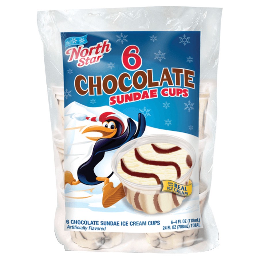 slide 1 of 1, North Star Chocolate Sundae Cups, 24 fl oz