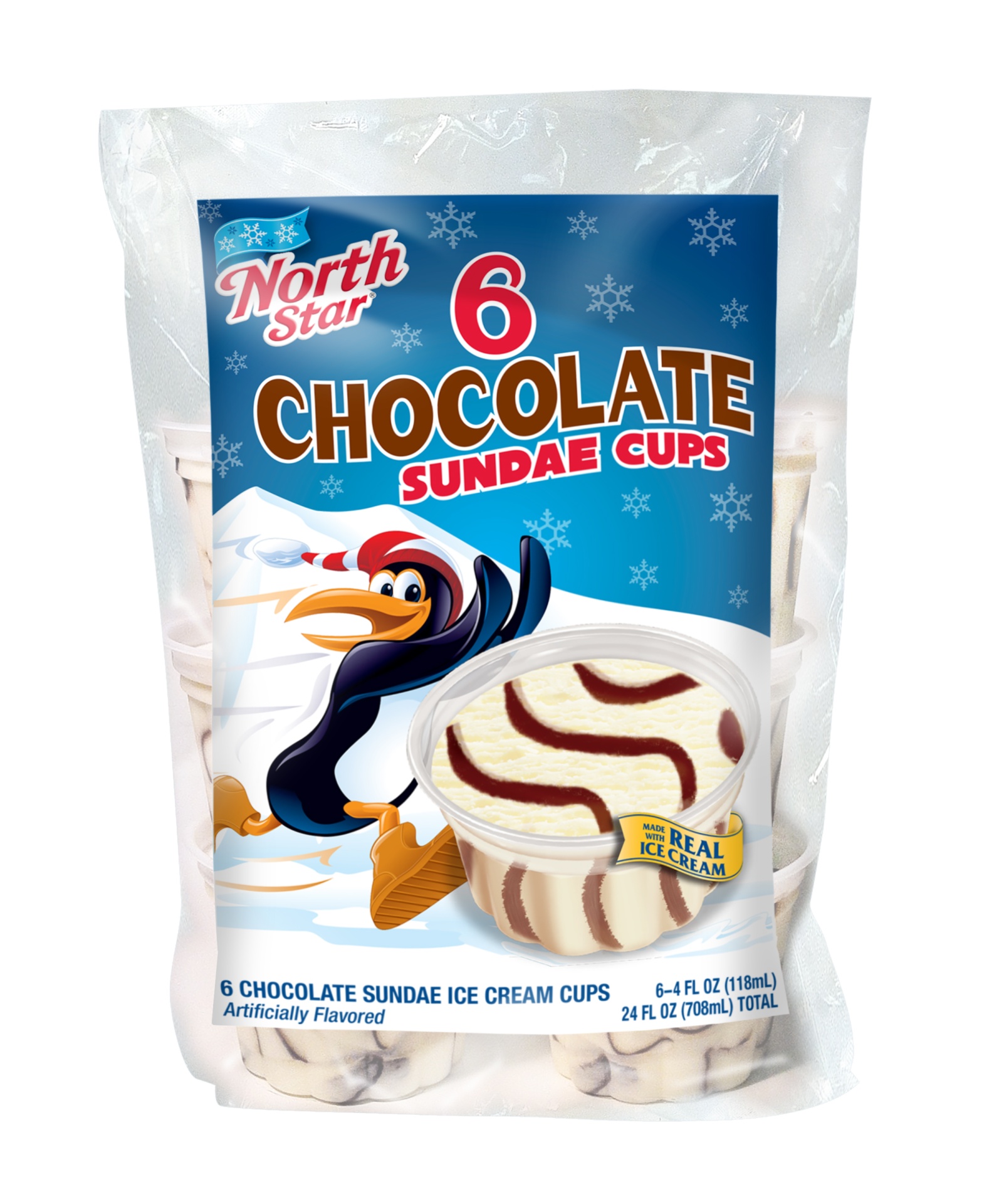 slide 1 of 1, North Star Chocolate Sundae Cups, 24 fl oz