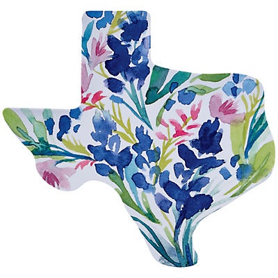 slide 1 of 1, Haven & Key Bluebonnet Collection Texas Shape Melamine Platter, 14 in