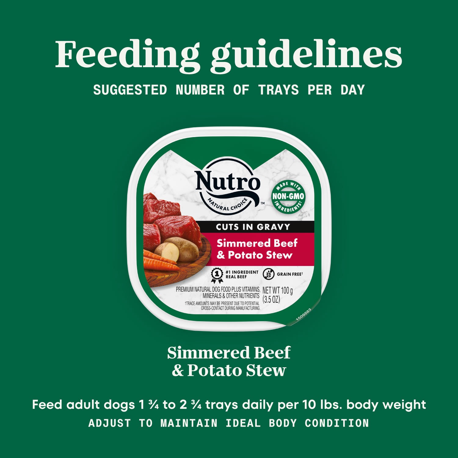 slide 3 of 3, Nutro Grain Free Cuts In Gravy Wet Dog Food Simmered Beef & Potato Stew - 3.5oz, 3.5 oz