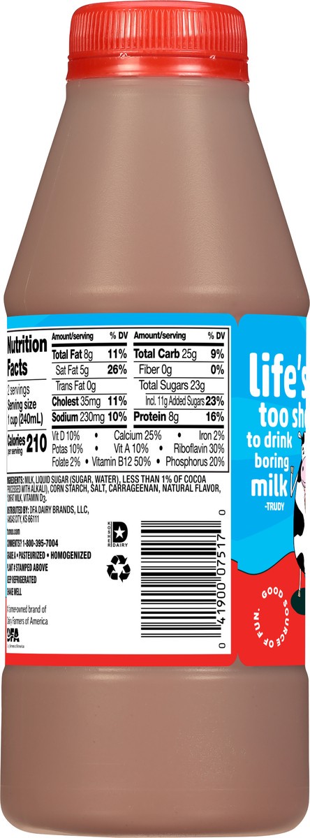 slide 4 of 9, Trumoo Whole Chocolate Milk Pint, 16 fl oz