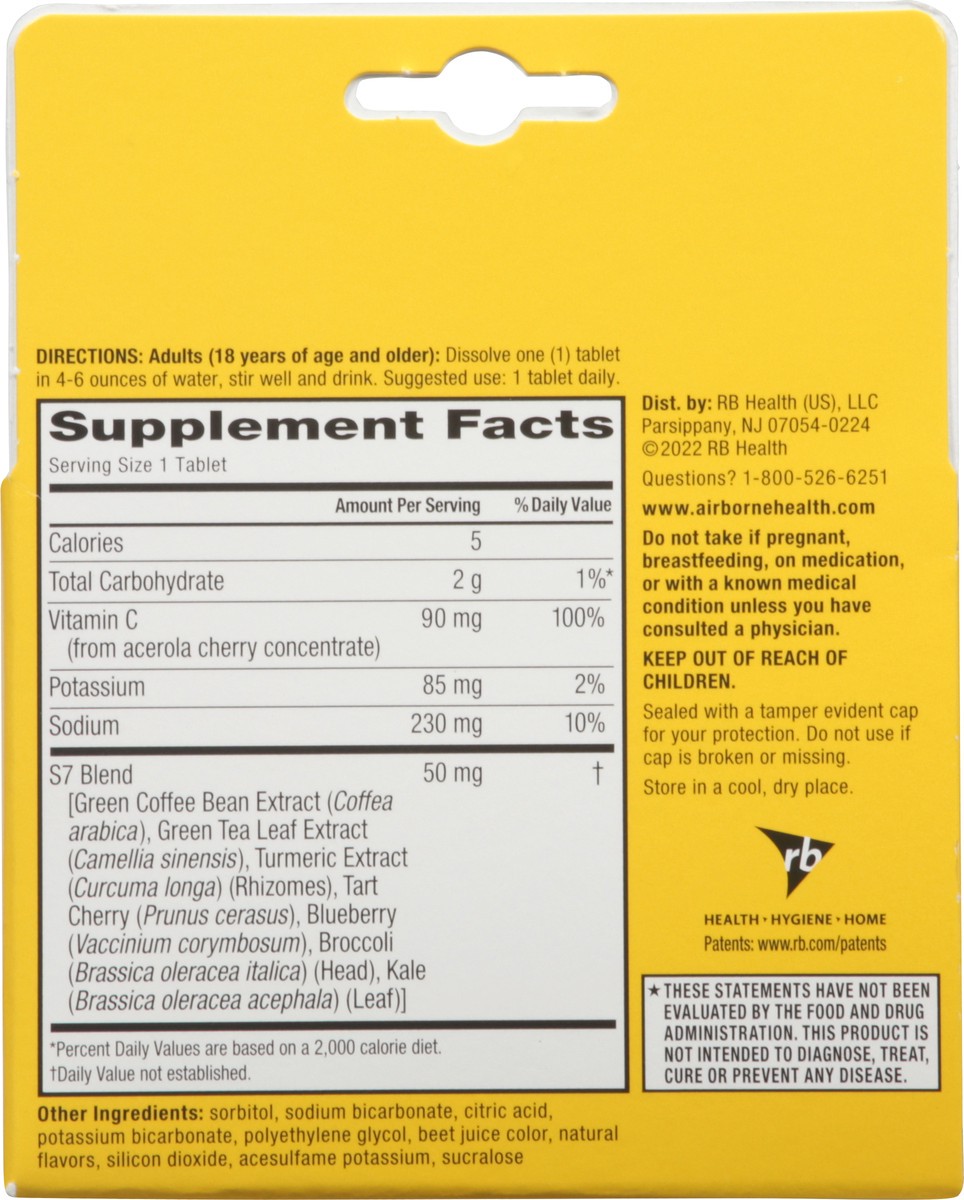 slide 12 of 13, Airborne Antioxidant Powered Superfoods Effervescent, 1 ct