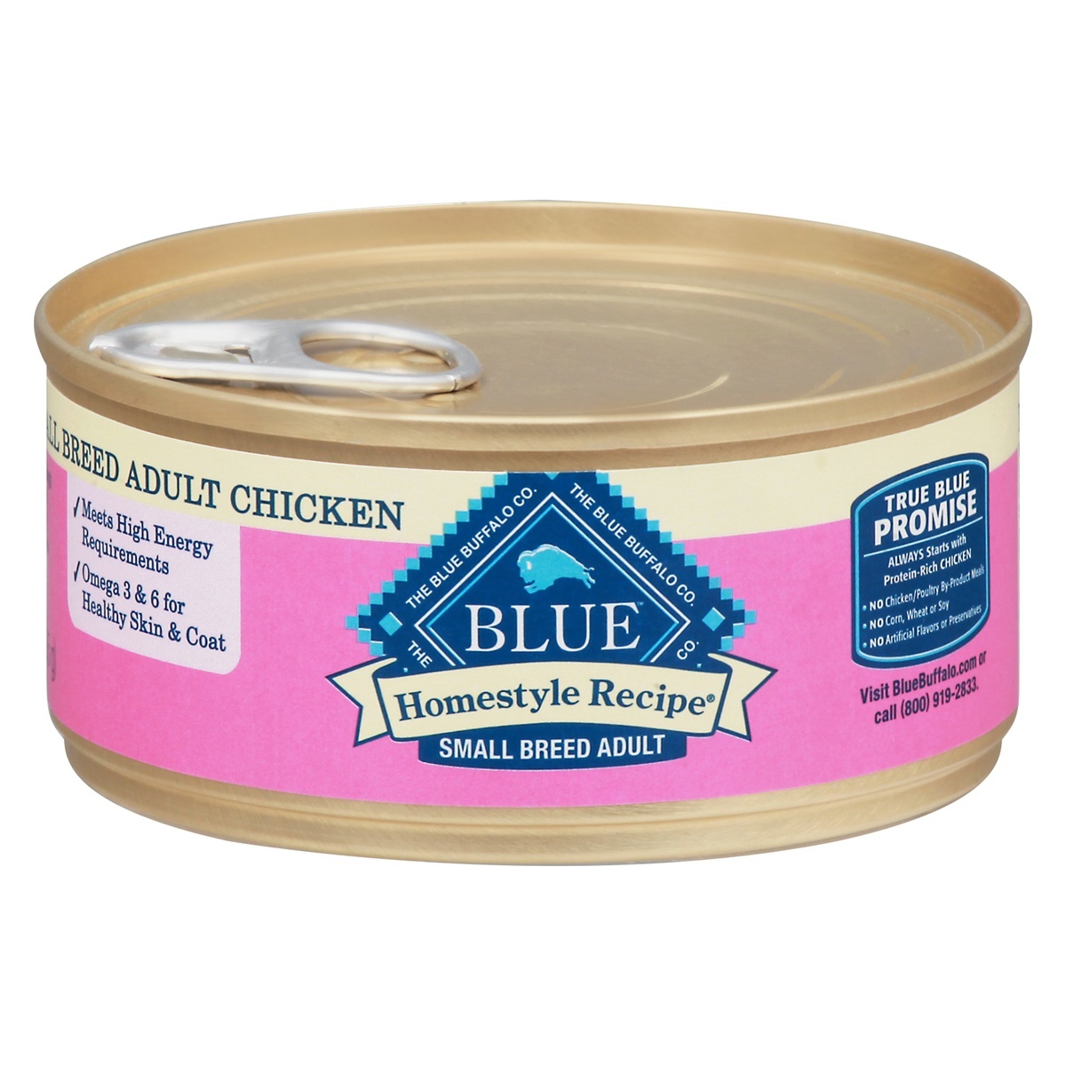 slide 1 of 9, Blue Buffalo Homestyle Recipe Small Breed Chicken Dinner Canned Dog Food, 5.5 oz