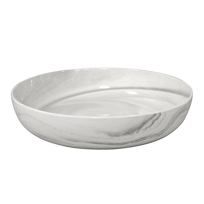 slide 1 of 3, Artisanal Kitchen Supply Coupe Marbleized Serving Bowl - Grey, 1 ct