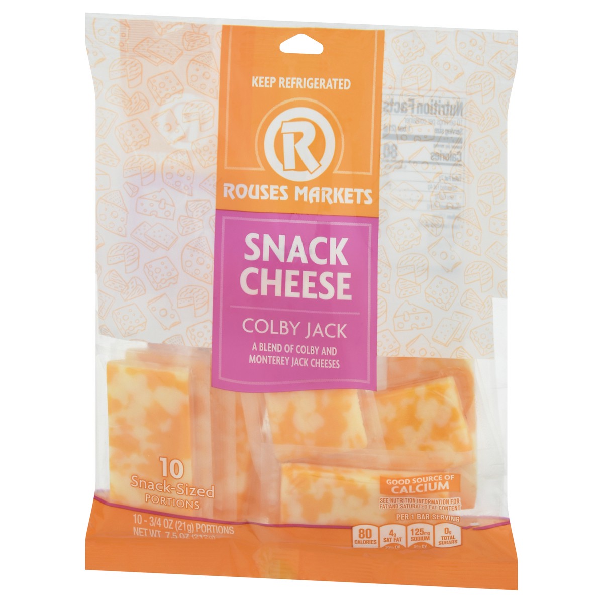 slide 4 of 4, Rouses Markets Colby Jack Snack Cheese 0.75 oz - 10 ea, 10 ct