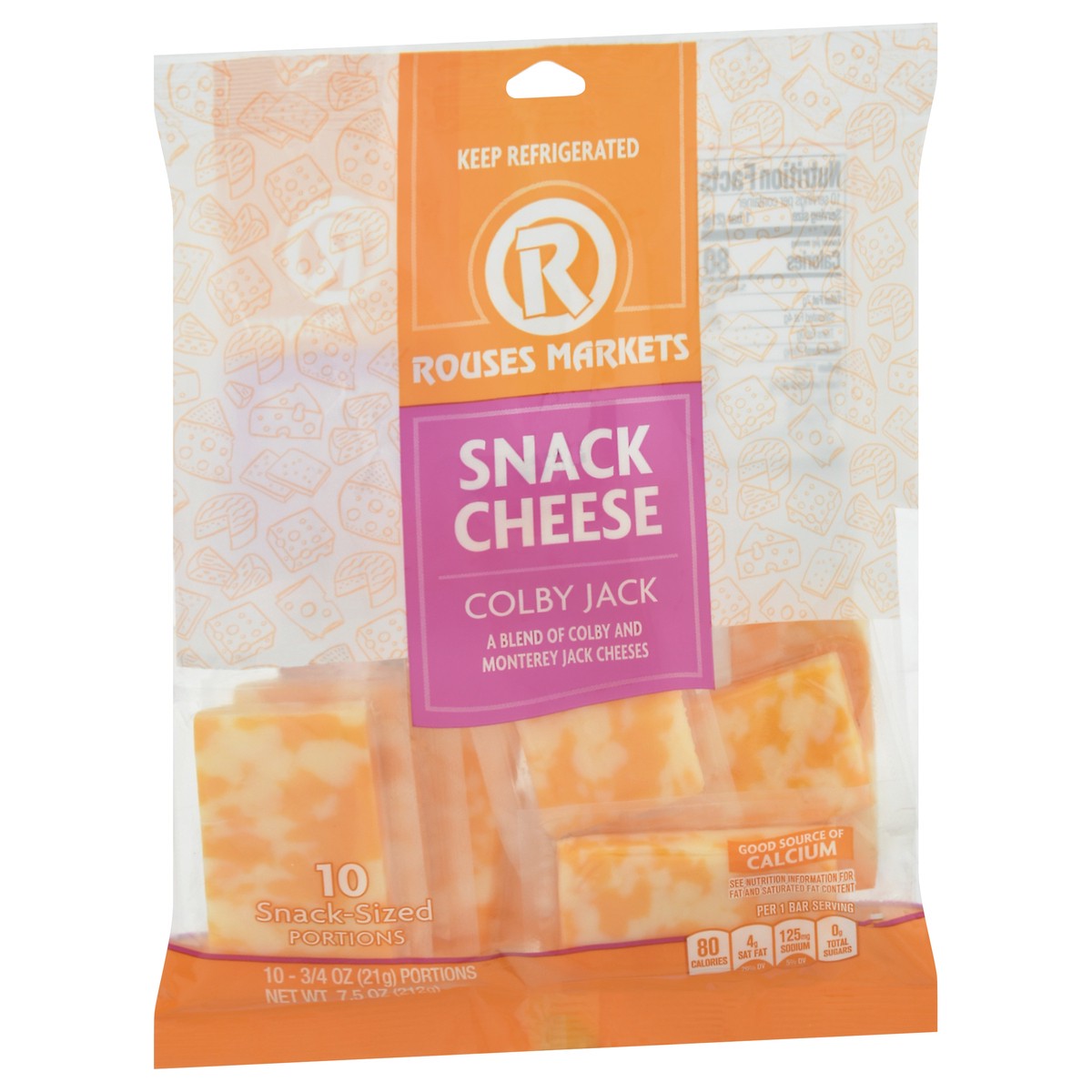 slide 3 of 4, Rouses Markets Colby Jack Snack Cheese 0.75 oz - 10 ea, 10 ct