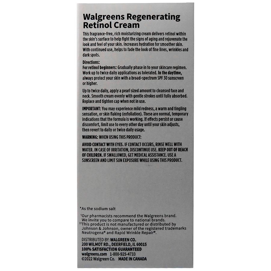 slide 3 of 5, Walgreens Regenerating Retinol Cream Fragrance Free, 1.7 oz