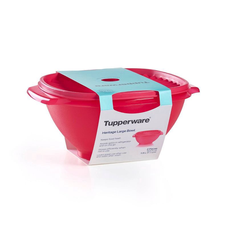 slide 6 of 12, Tupperware Heritage - 8C Bowl - Rubine Red, 1 ct