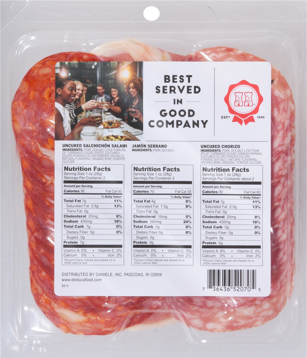 slide 5 of 9, Del Duca Salchichon, Jamon Serrano & Chorizo 6 oz, 6 oz