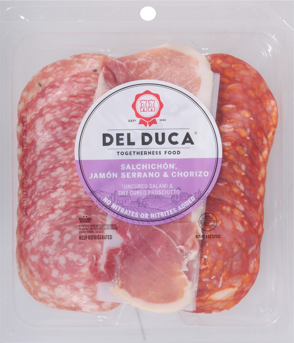 slide 7 of 9, Del Duca Salchichon, Jamon Serrano & Chorizo 6 oz, 6 oz
