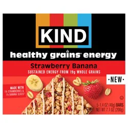 KIND Healthy Grains Energy, Strawberry Banana, 5 Count