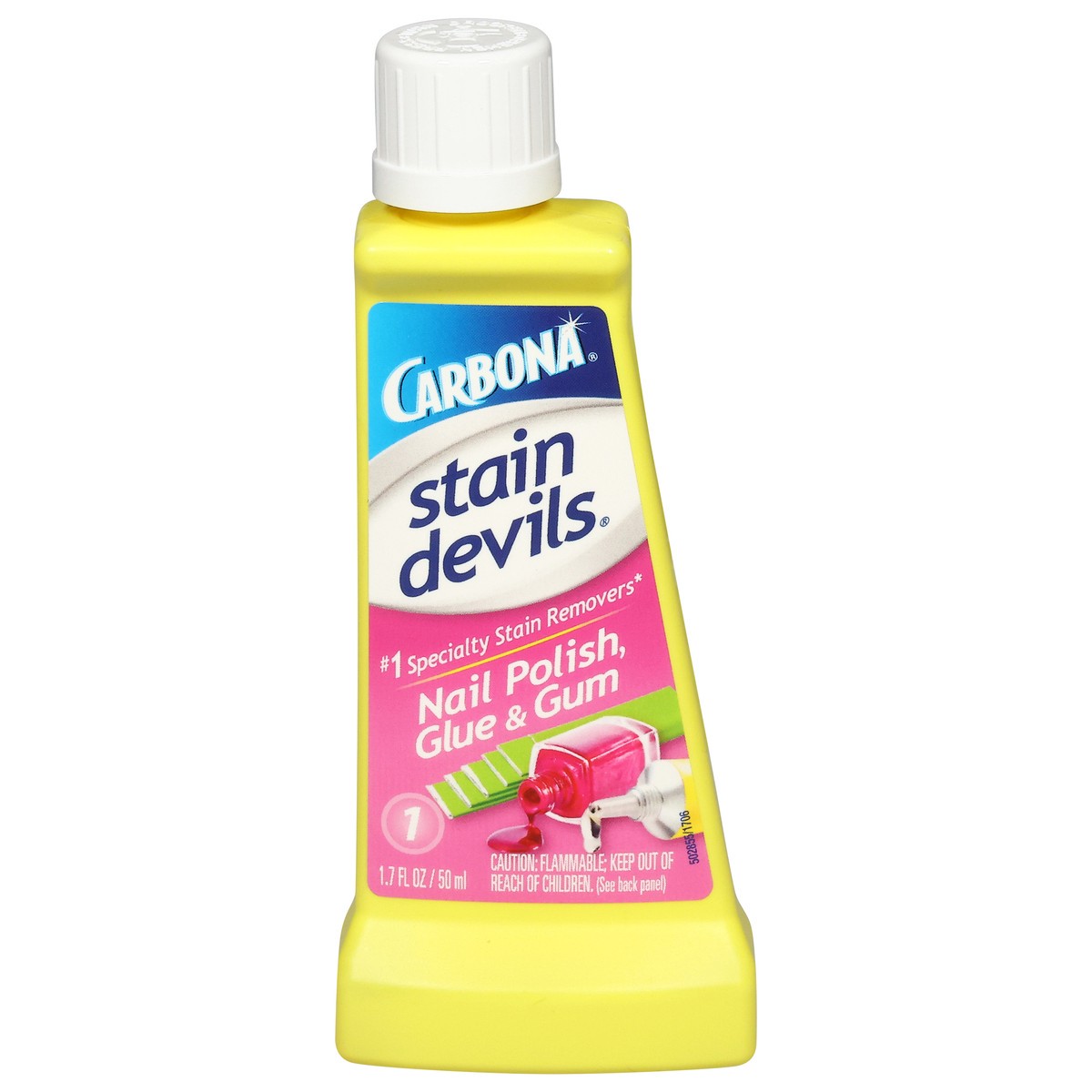 slide 1 of 4, Carbona Stain Devils Nail Polish, Glue & Gum Stain Remover 1.7 fl oz, 1.7 oz