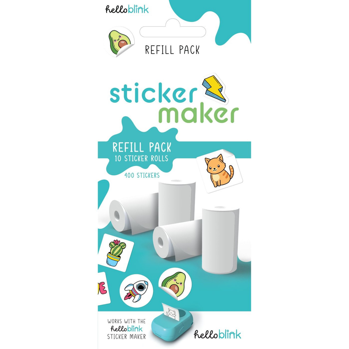 slide 1 of 3, Hello Blink Plain Sticker Refill Pack, 1 ct