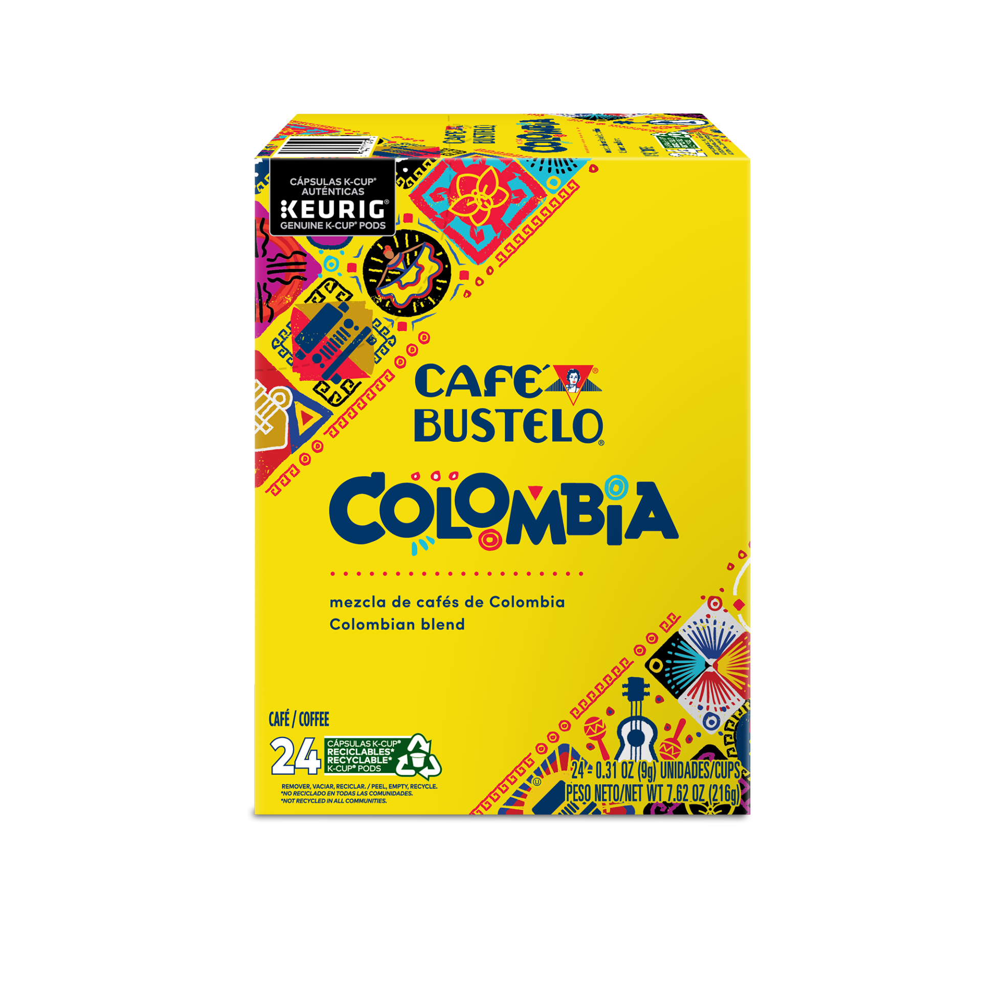 slide 1 of 6, Café Bustelo Colombian Coffee Keurig K-Cup Pods, 24 ct