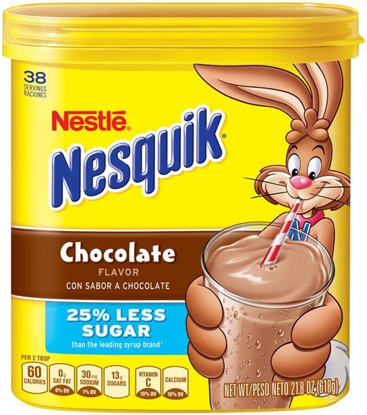 slide 1 of 1, Nesquik Powder Drink Mix, Chocolate Flavor - 18.7 oz, 18.7 oz