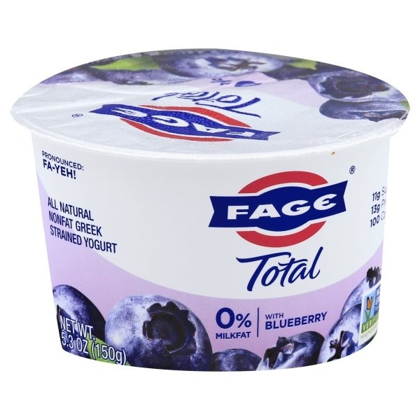 slide 1 of 6, Total Fage Blueberry 0% Greek Yogurt, 5.3 oz